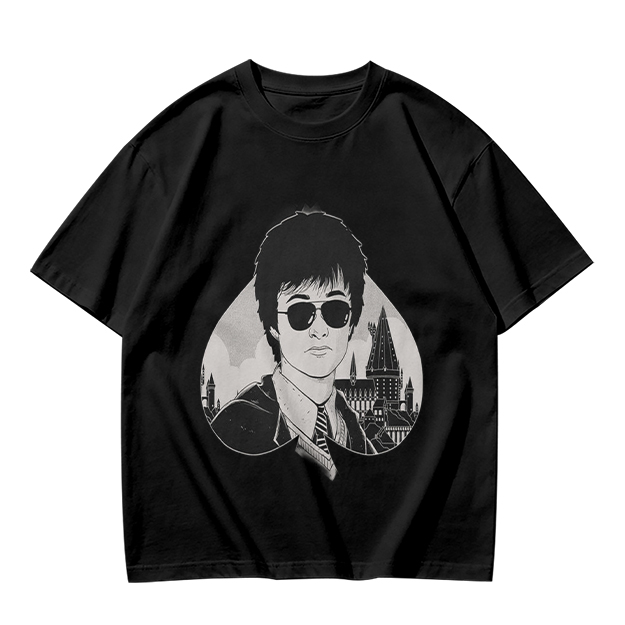 Olive Green T-Shirt With Harry Potter Wearing Sunglasses Print