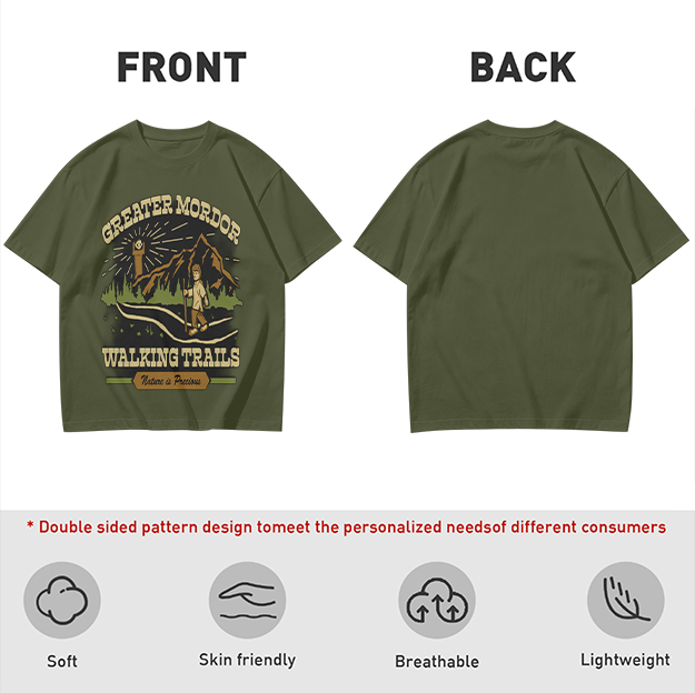Greater Mordor Walking Trails Hiking Themed T-Shirt