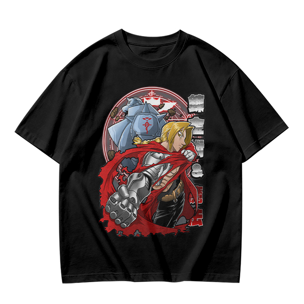 Fullmetal Alchemist Elric Brothers Graphic T-Shirt Design