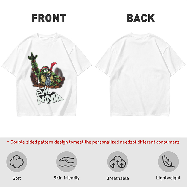 Olive T-Shirt With Evil Ninja Turtle Graphic Print