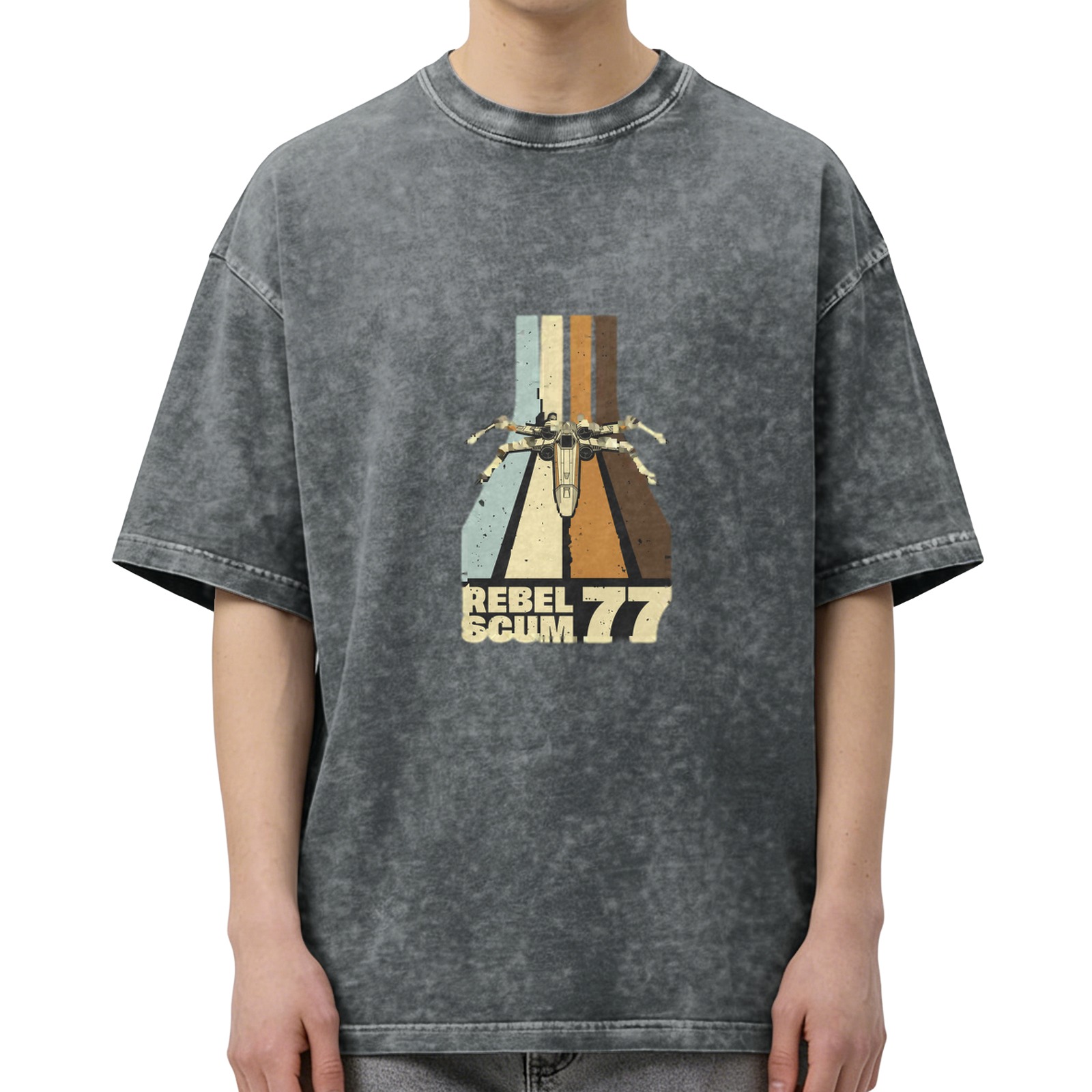 Star Wars Rebel Scum 77 X-Wing Vintage Wash Graphic T-Shirt