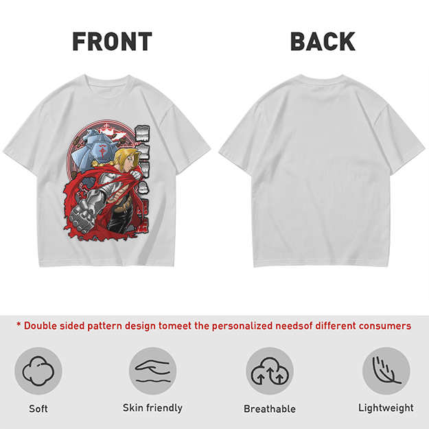 Fullmetal Alchemist Elric Brothers Graphic T-Shirt Design