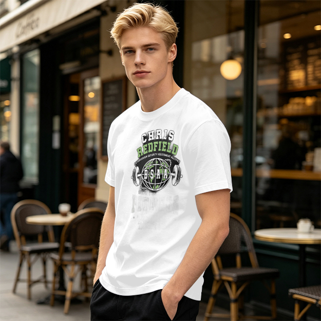 Chris Redfield BSAA Globe Barbell Graphic T-Shirt
