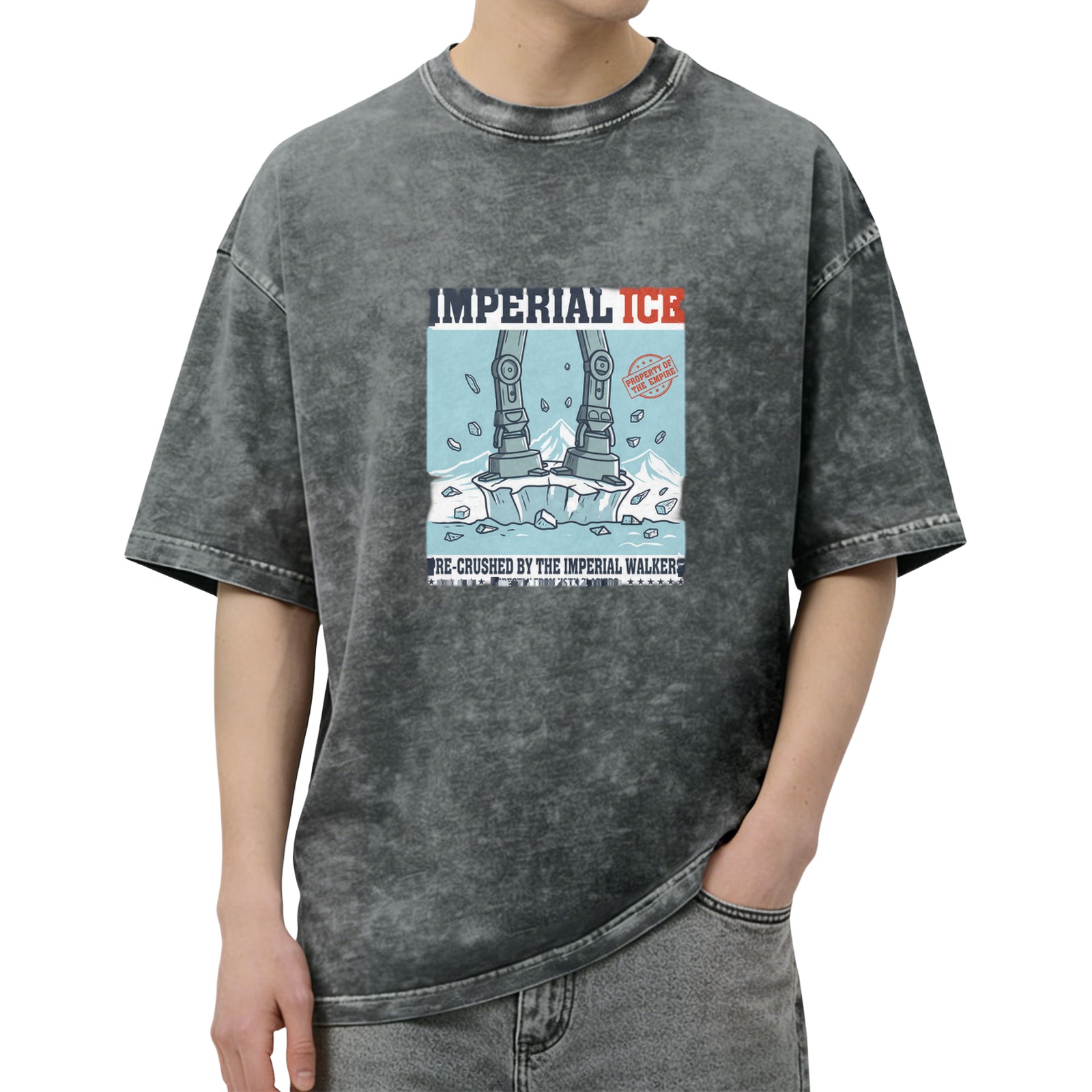 Imperial Ice AT-AT Walker Crushed Ice Graphic Oversized T-Shirt