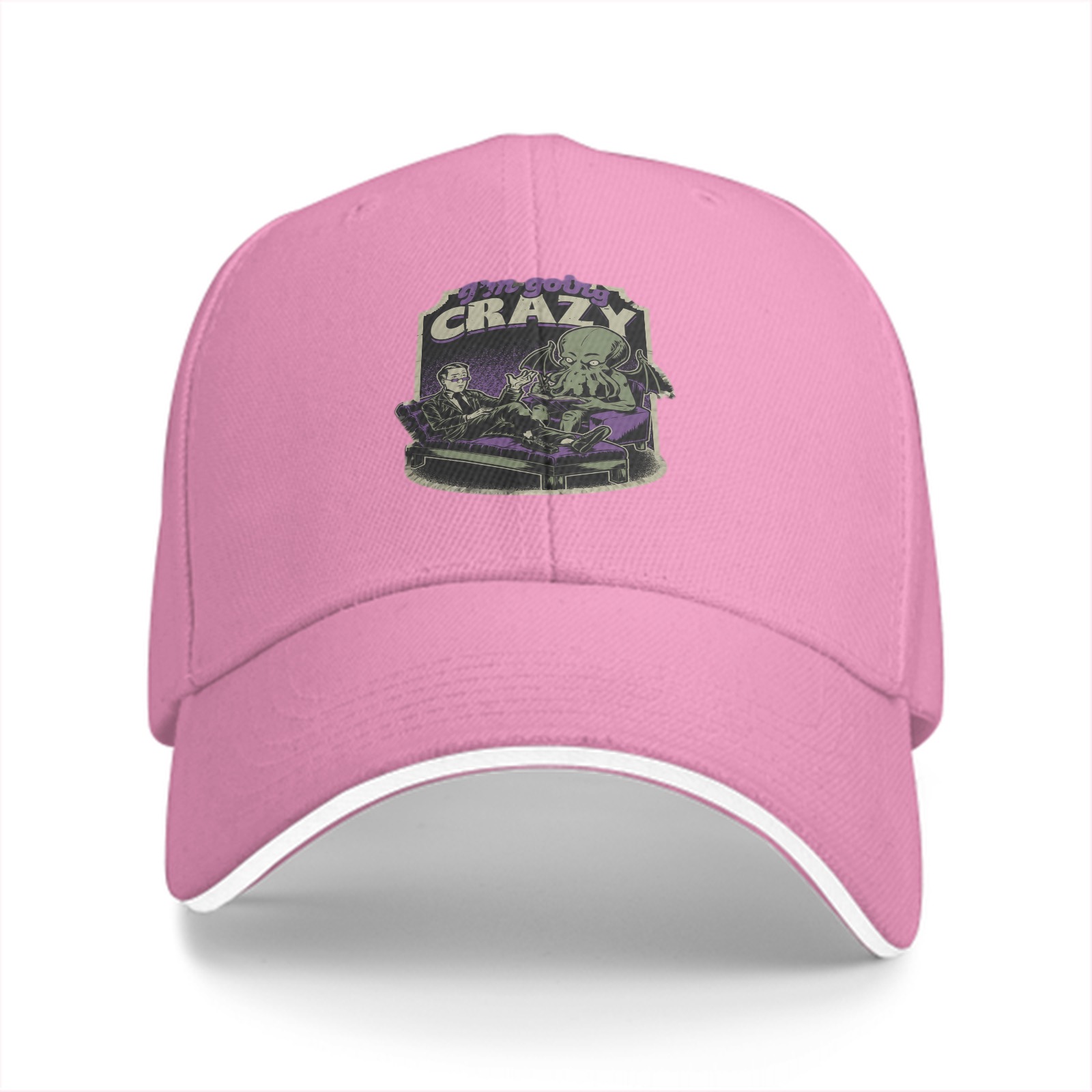 I'm Going Crazy Cthulhu Therapy Graphic Baseball Cap