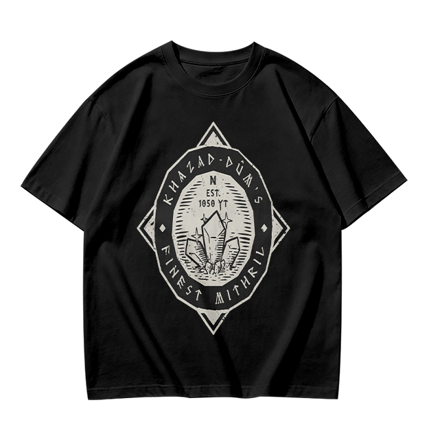 Olive Green T-Shirt with Khazad-dum's Finest Mithril Print