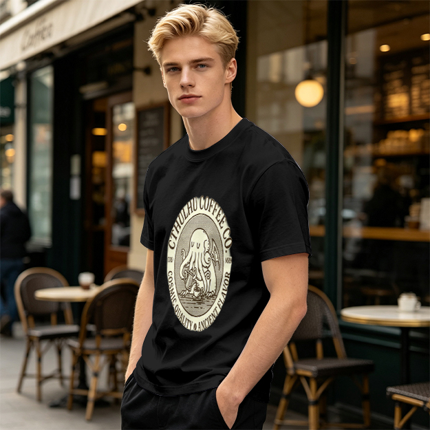 Cthulhu Coffee Co. Cosmic Flavor Graphic T-Shirt