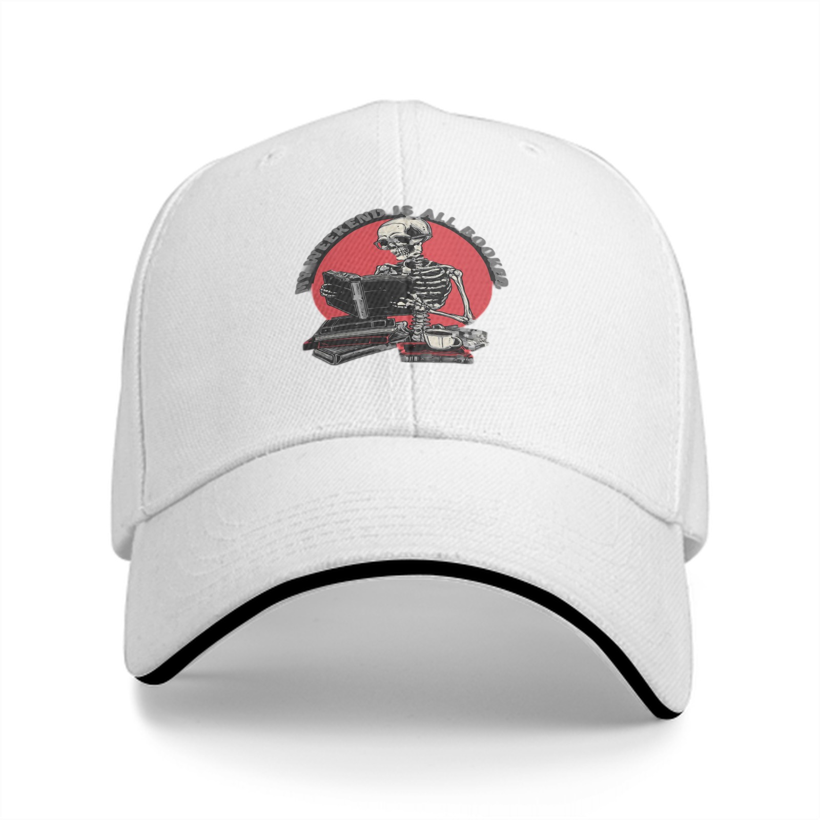 My Weekend Is All Booked Skeleton Baseball Cap