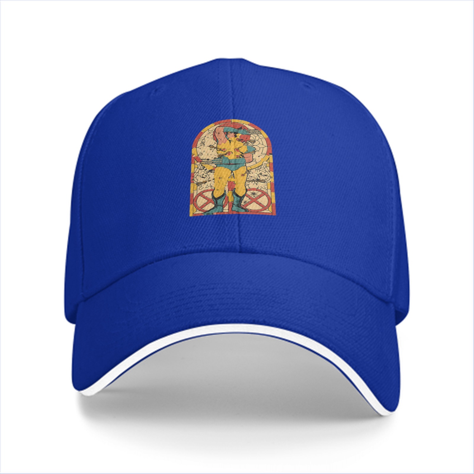Black baseball cap with retro Wolverine X-Men graphic print