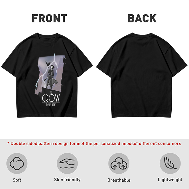 The Crow Devil's Night Graphic Print Olive T-Shirt
