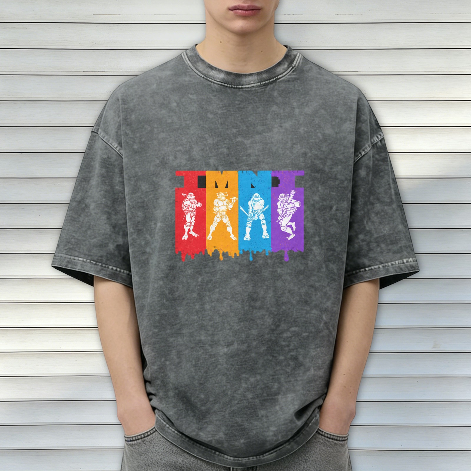 Teenage Mutant Ninja Turtles Acid Wash Graphic T-Shirt