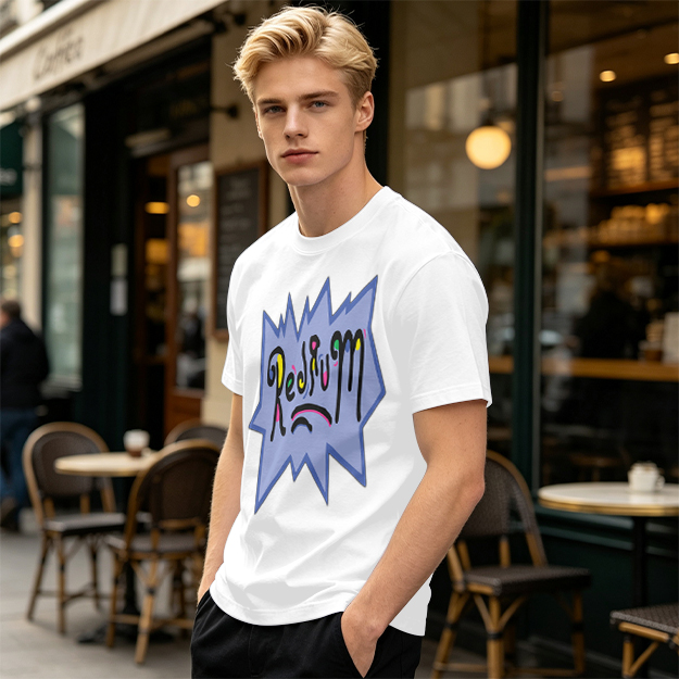 Olive Green T-Shirt With Playful Redrum Graphic Print