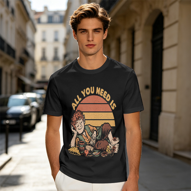 All You Need Is Hobbit Relaxing Sunset Graphic T-Shirt