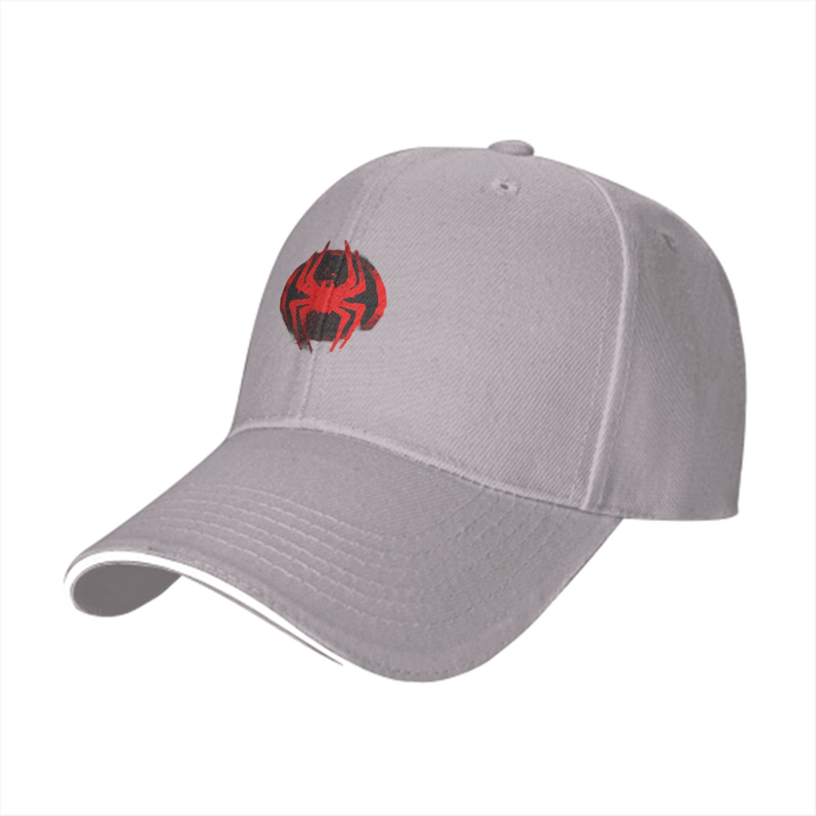 Black Baseball Cap With Red Spider Graphic Design