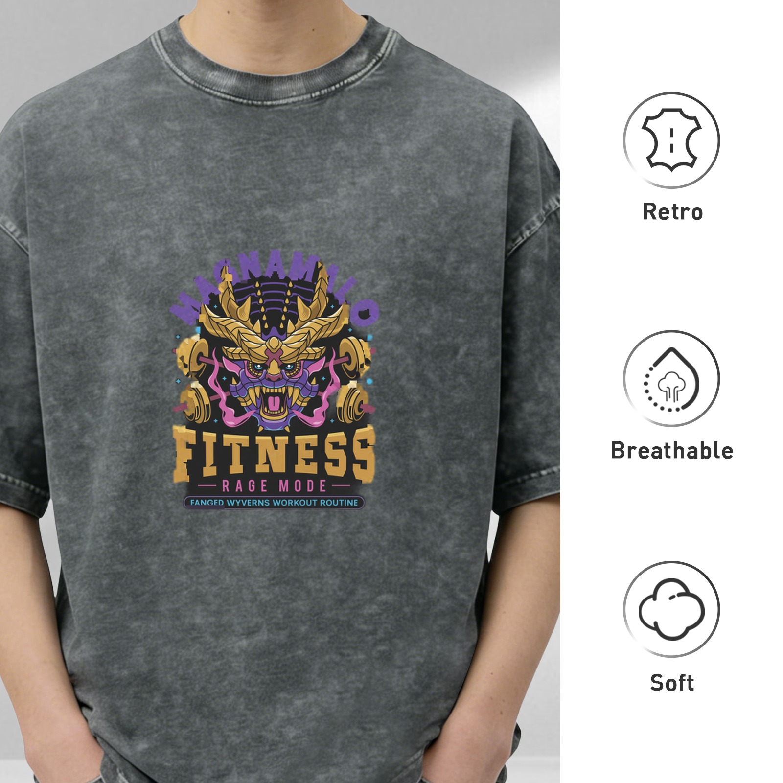 Magnamalo Fitness Rage Mode Workout Graphic T-Shirt