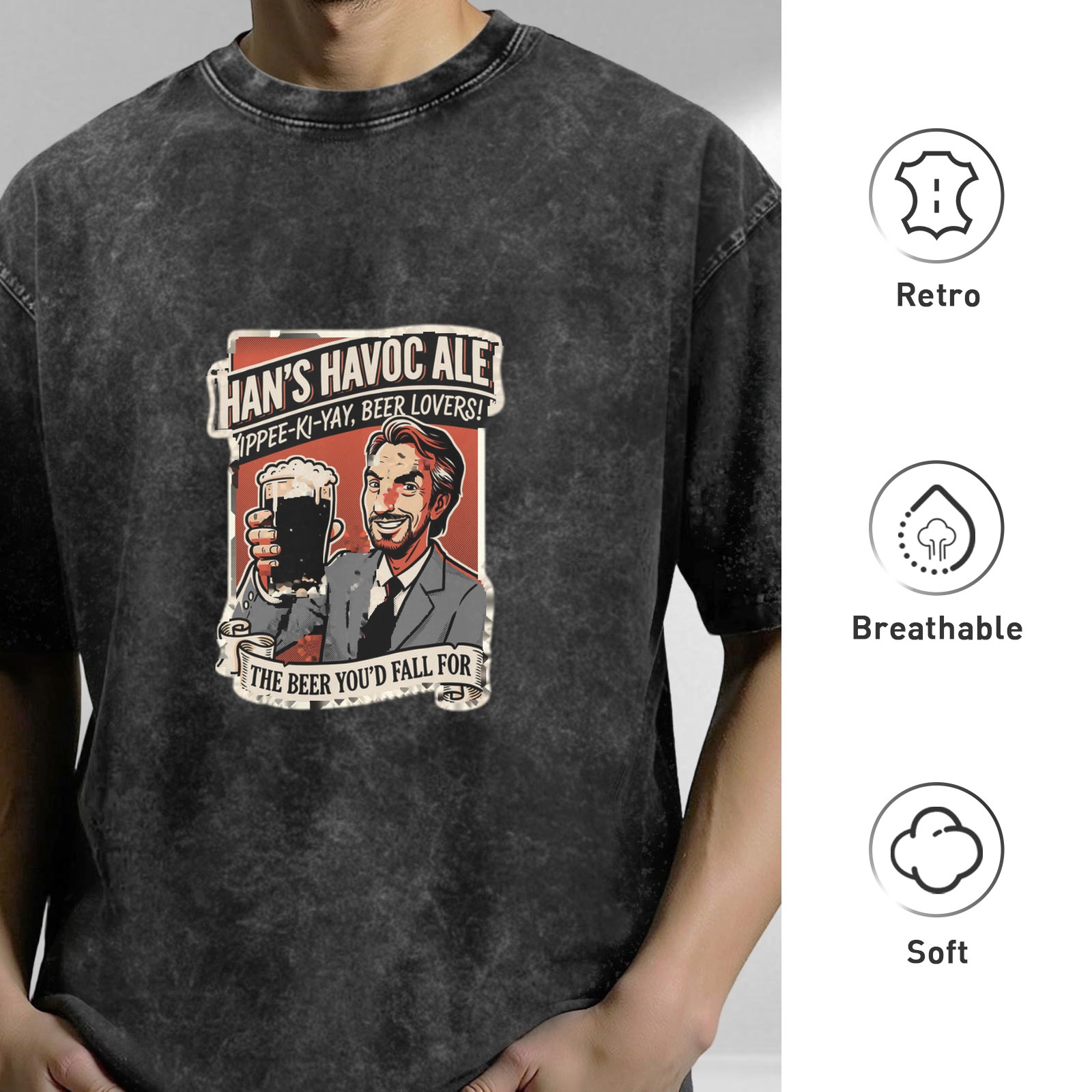 Han's Havoc Ale Beer Lover's Vintage Graphic T-Shirt