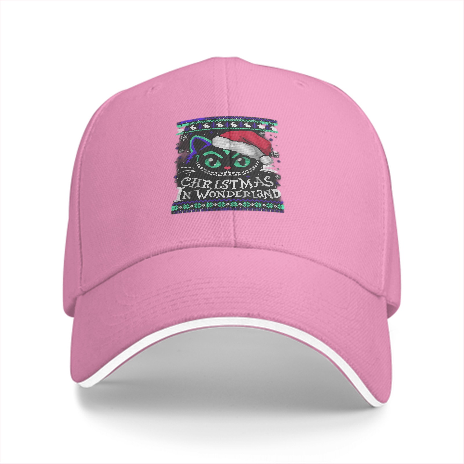 Christmas In Wonderland Cat Santa Hat Baseball Cap