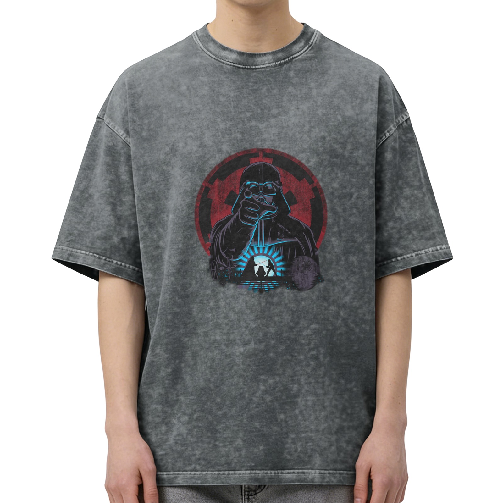 Star Wars Darth Vader Graphic Stonewashed Cotton T-Shirt