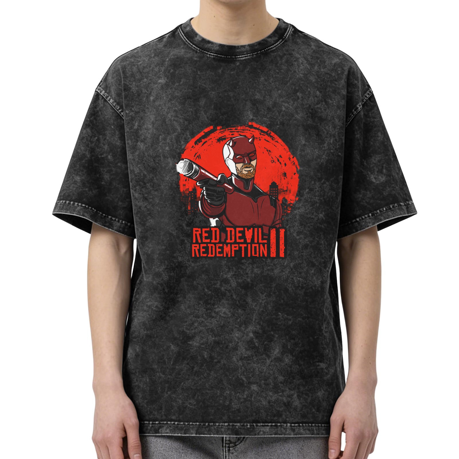 Red Devil Redemption II Graphic Vintage Wash T-Shirt