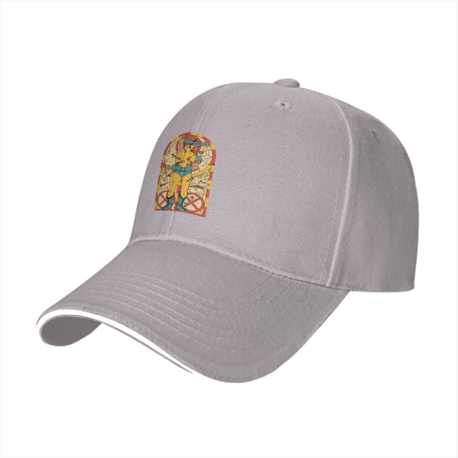 Black baseball cap with retro Wolverine X-Men graphic print