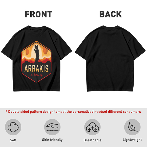 Arrakis Sandworm Desert Sunset Graphic T-Shirt Design