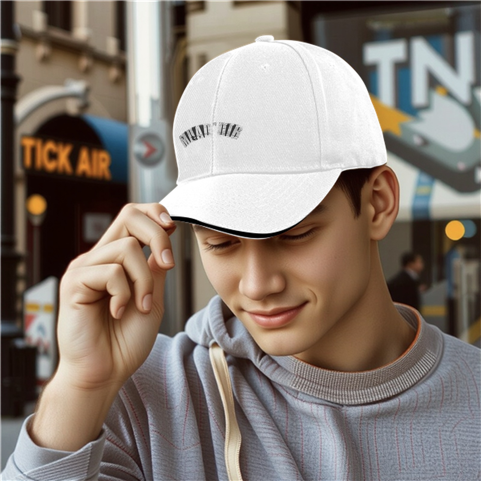 Black baseball cap with MEAD'DIB embroidered text