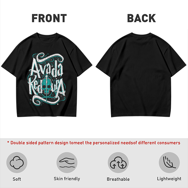 Olive T-Shirt With Avada Kedavra Dark Magic Skull Graphic