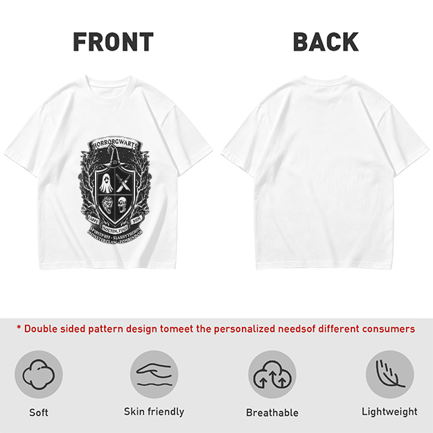 Horrorgwarts Crest Graphic Olive T-Shirt