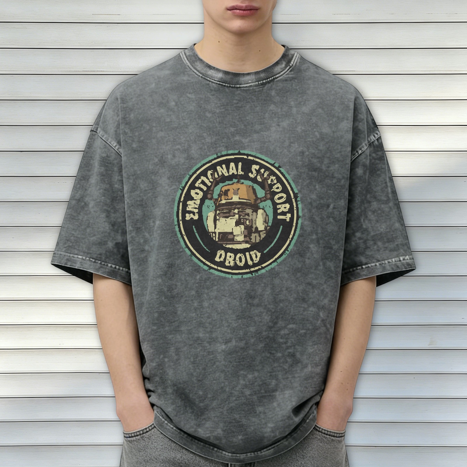 Emotional Support Droid Vintage Wash T-Shirt