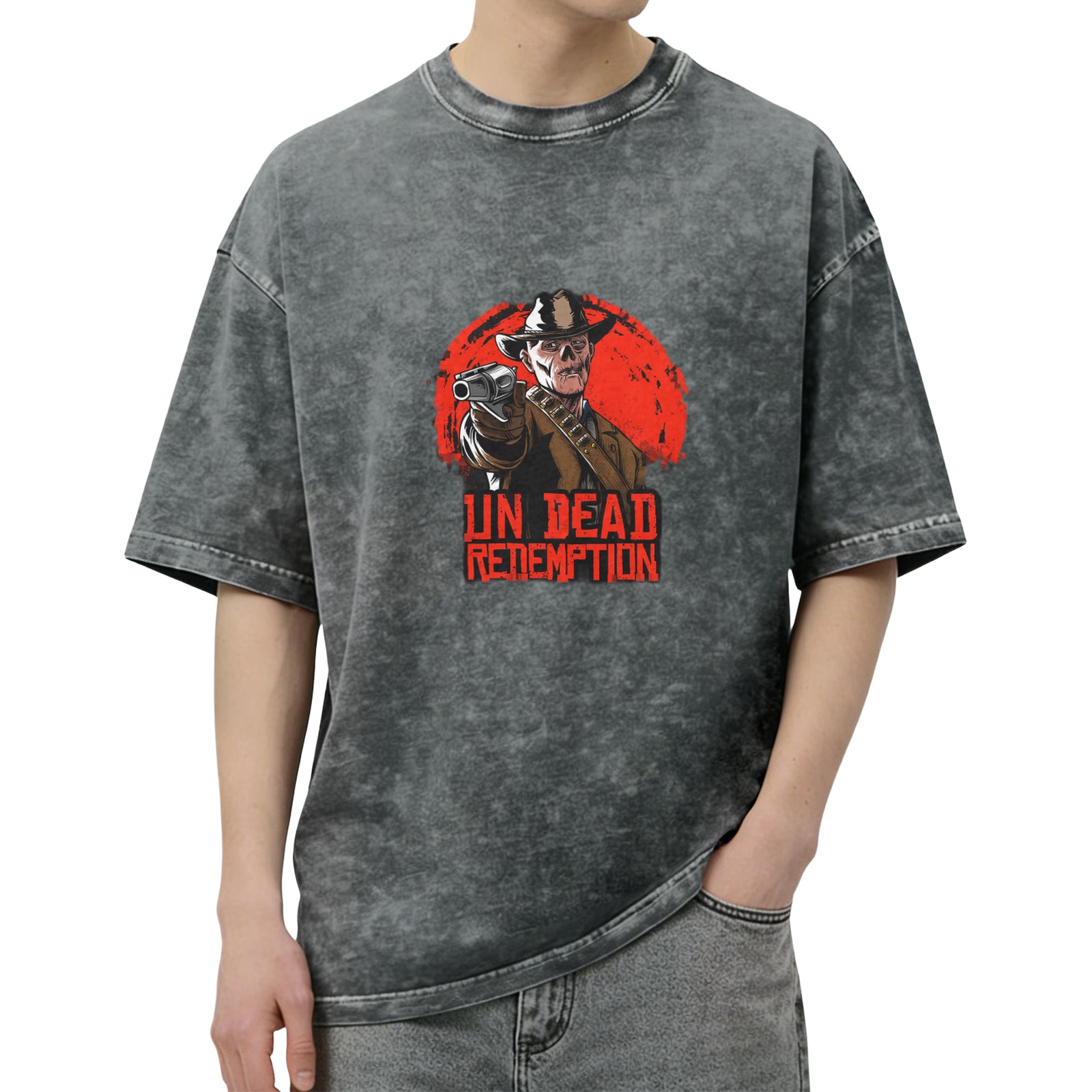 Undead Redemption Western Cowboy Graphic T-Shirt