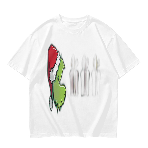 Olive Green Grinch Christmas Graphic Short Sleeve T-Shirt