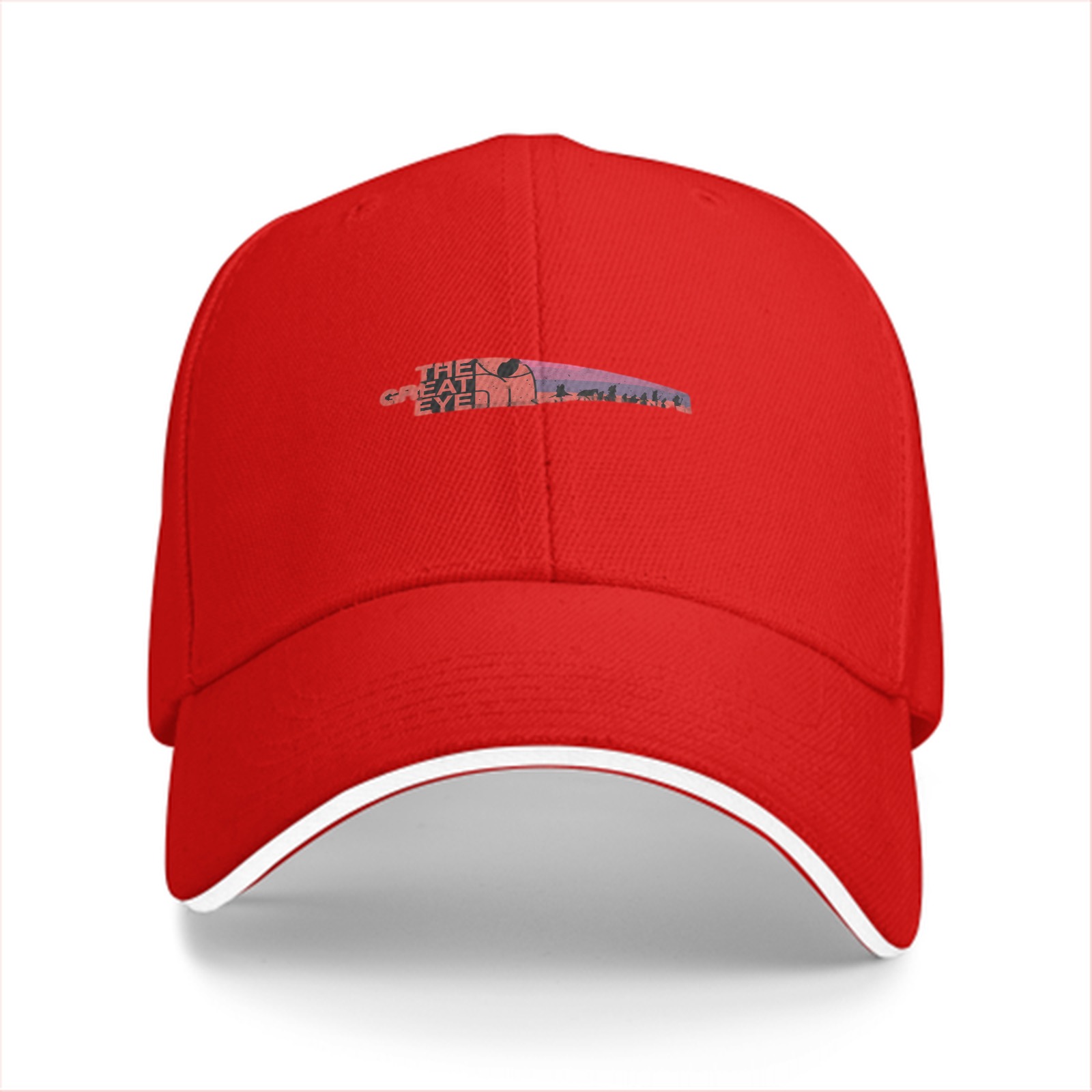 Black Baseball Cap With The Great Eye Graphic Print
