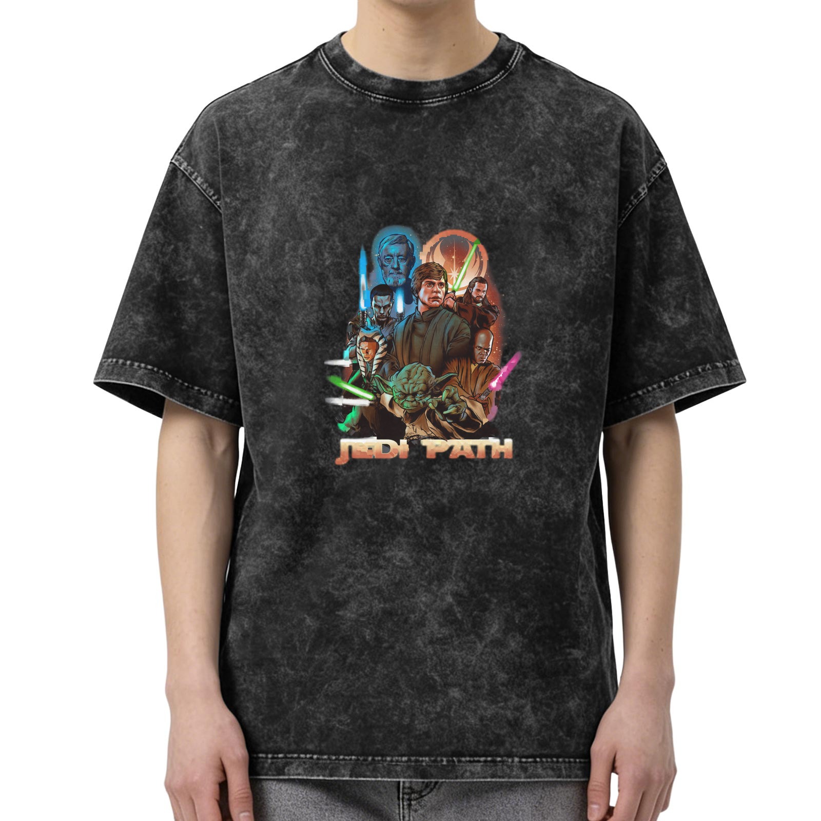 Star Wars Jedi Path Graphic Acid Wash T-Shirt
