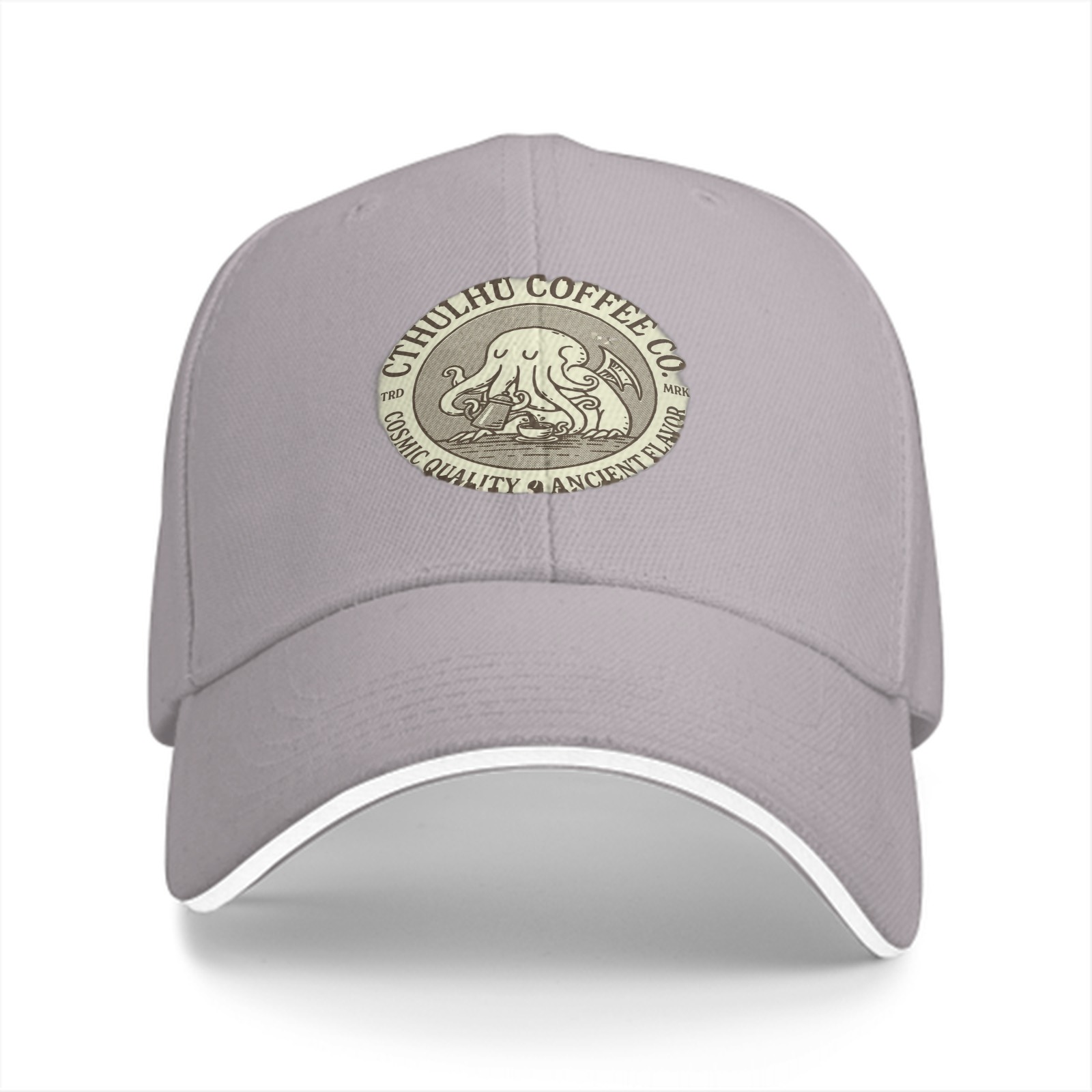 Black Baseball Cap with Cthulhu Coffee Co. Cosmic Print