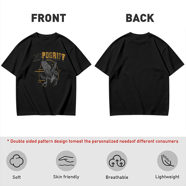 Olive Graphic T-Shirt Featuring Hippogriff Design