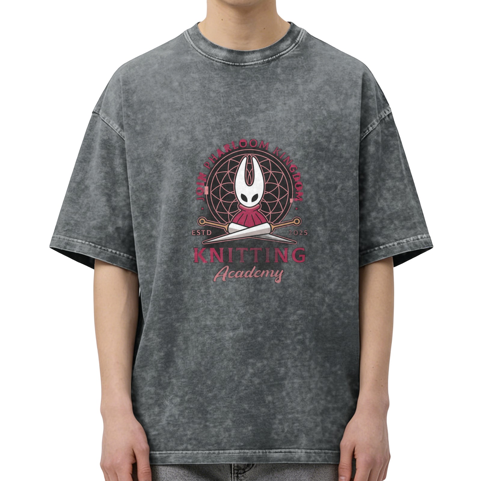 Hollow Knight Hornet Pharloom Kingdom Knitting Academy Oversized T-Shirt