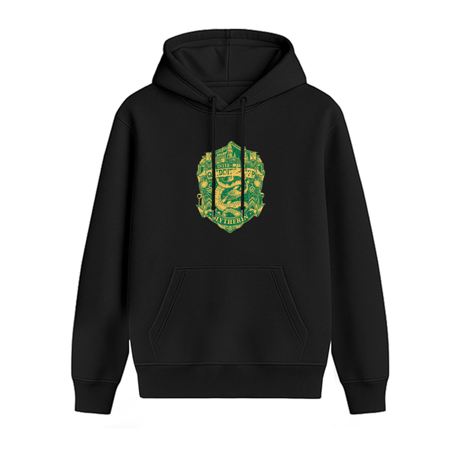 Black Slytherin Crest Hoodie