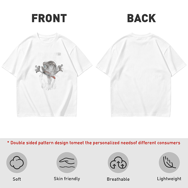 Olive Green T-Shirt With Crazy Cartoon Monster Print