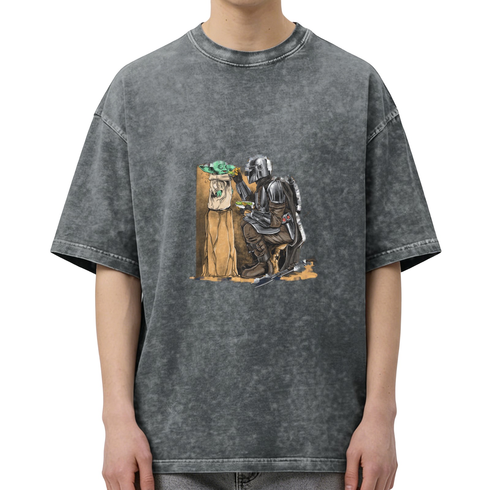 Star Wars The Mandalorian & Grogu Graphic Vintage Wash T-shirt