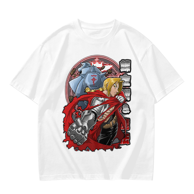 Fullmetal Alchemist Elric Brothers Graphic T-Shirt Design