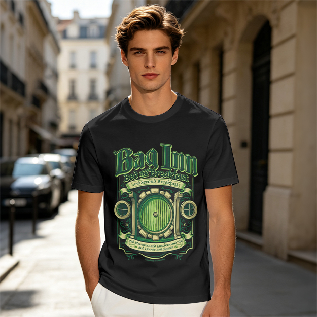 Bag Inn Bed and Breakfast Second Breakfast Themed T-Shirt