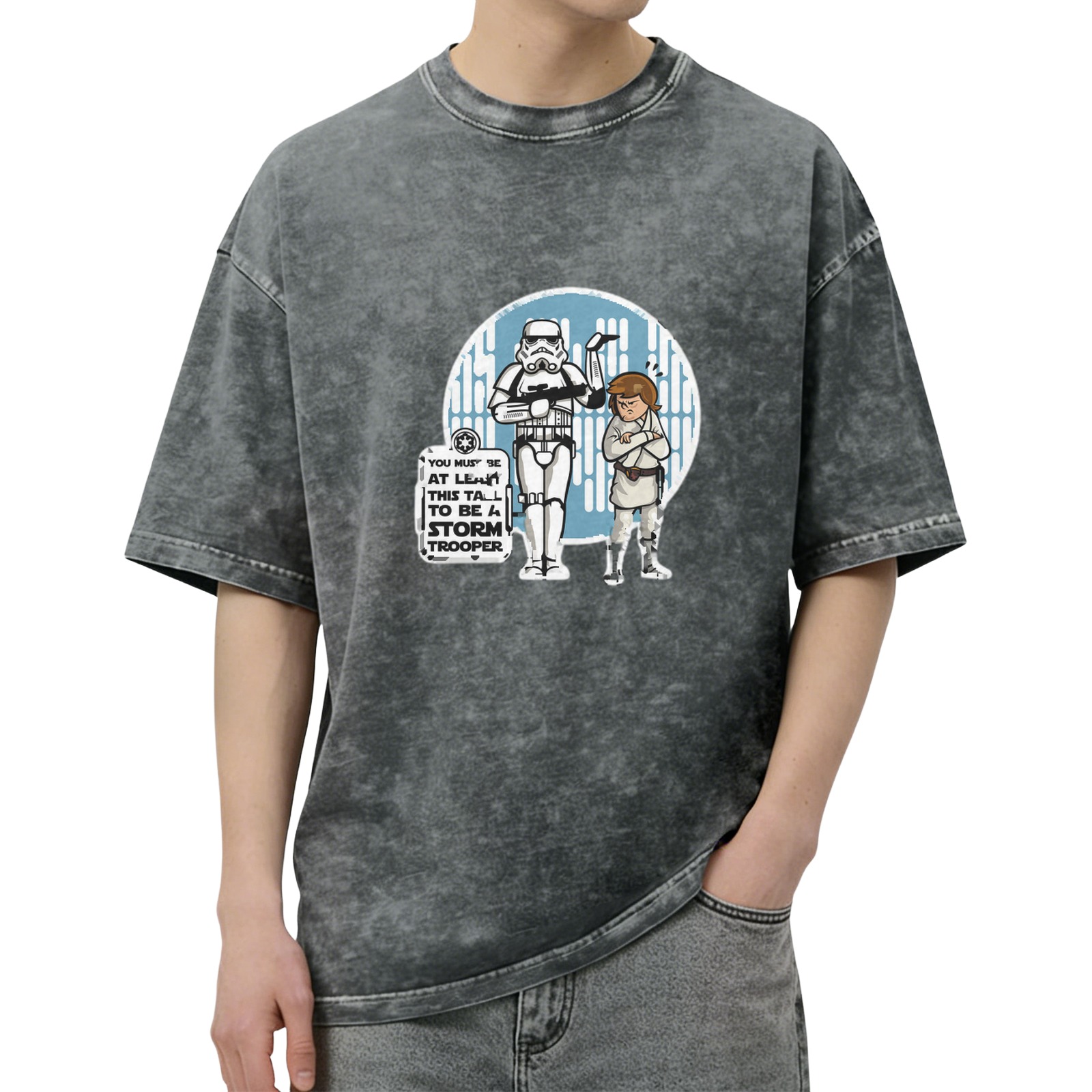 Star Wars Stormtrooper Height Check Graphic T-Shirt