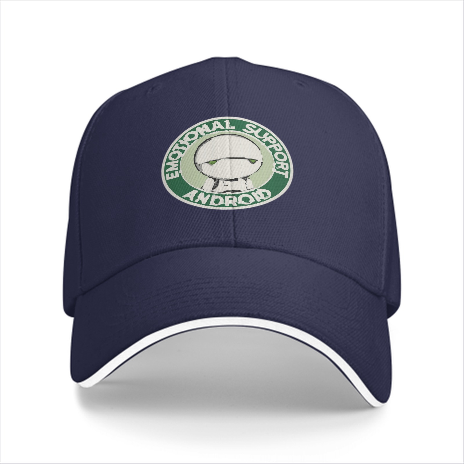 Emotional Support Android Marvin Black Baseball Cap