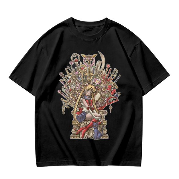 Olive T-Shirt with Sailor Moon Throne Art Print