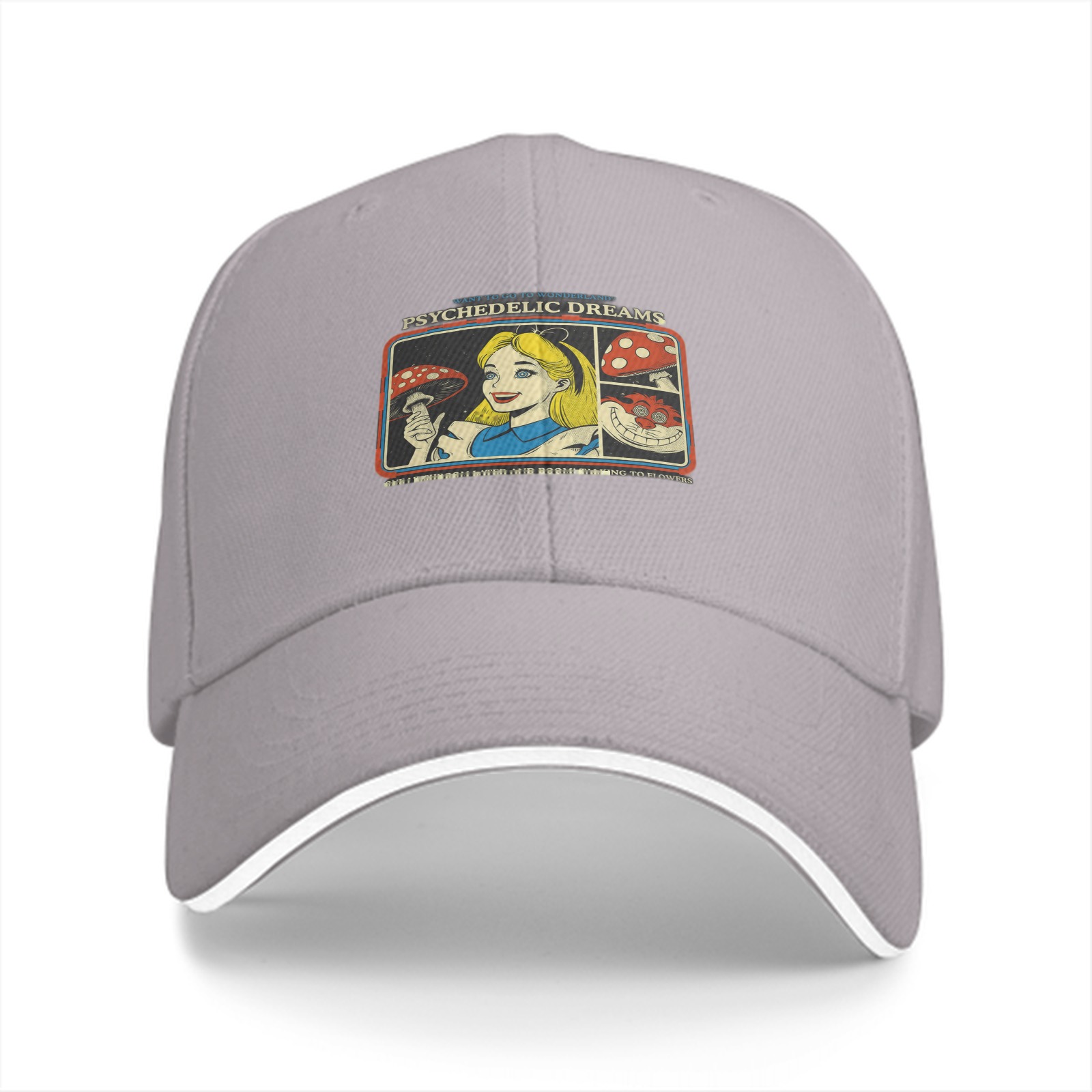 Psychedelic Dreams Alice in Wonderland Graphic Baseball Cap