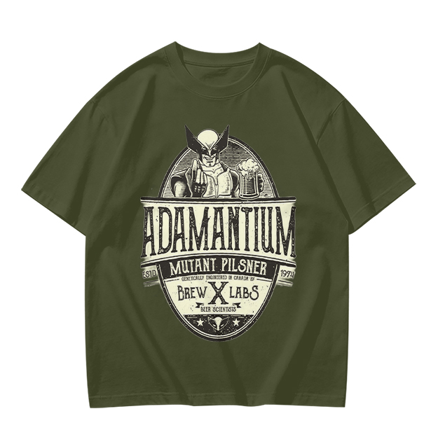 Adamantium Mutant Pilsner Wolverine Graphic T-Shirt