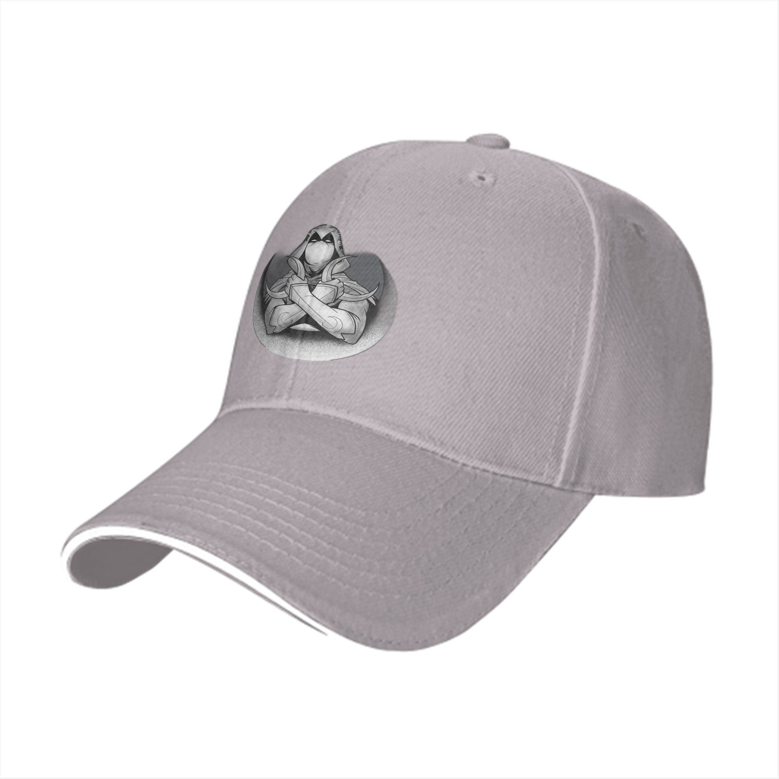 Black Baseball Cap With Hooded Assassin Character Print