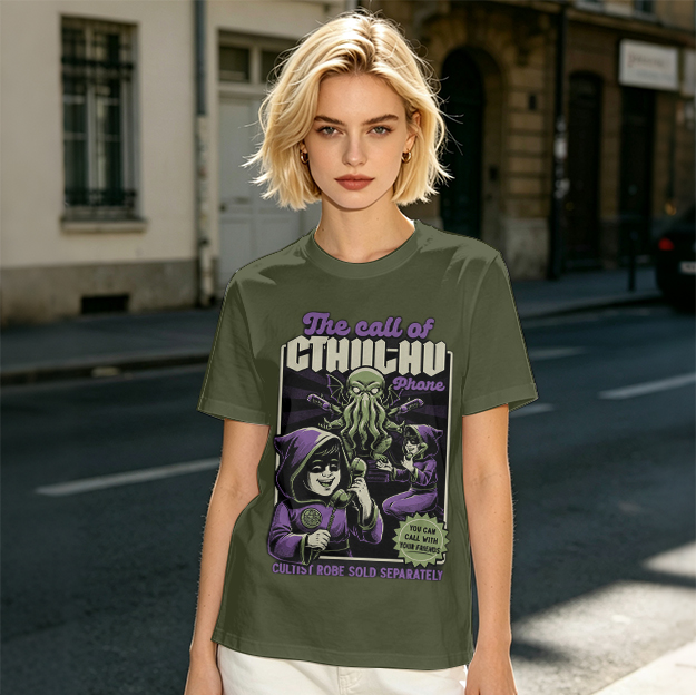 The Call of Cthulhu Phone Funny Graphic T-Shirt