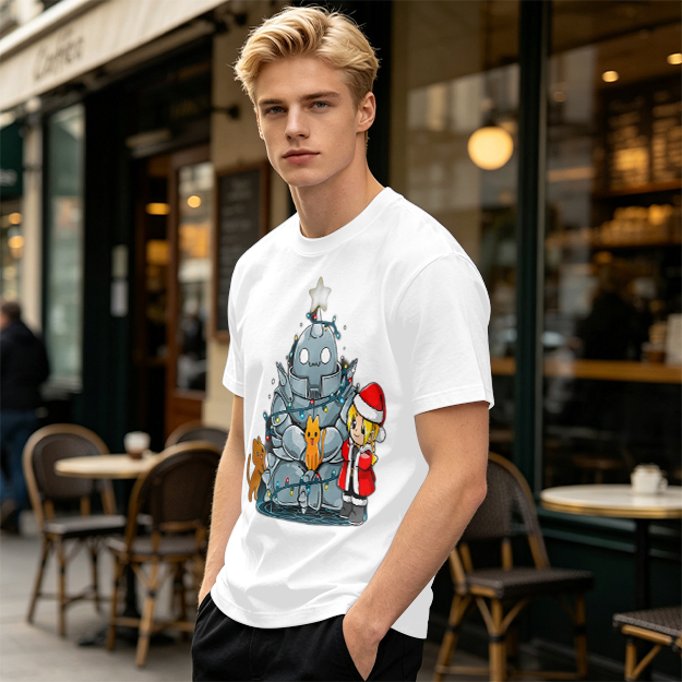 Fullmetal Alchemist Christmas Anime Graphic T-Shirt