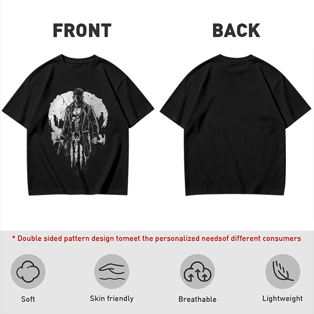 Olive T-Shirt With Punisher Skull Warrior Graphic Print